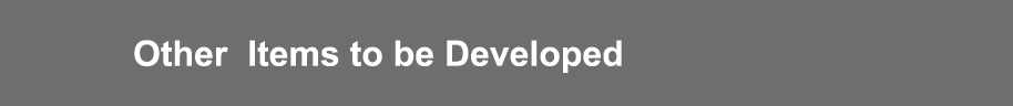 Other Items to be Developed